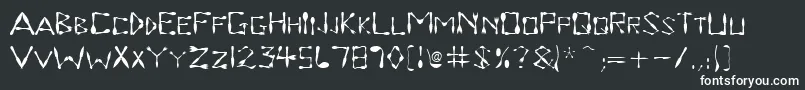 フォントDinnertime – 黒い背景に白い文字