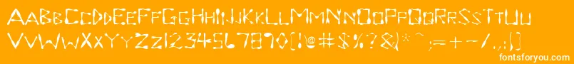 Dinnertime Font – White Fonts on Orange Background