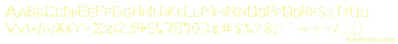 Шрифт Dinnertime – жёлтые шрифты