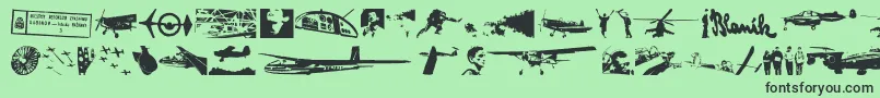 LetiskovyFlashtrace Font – Black Fonts on Green Background