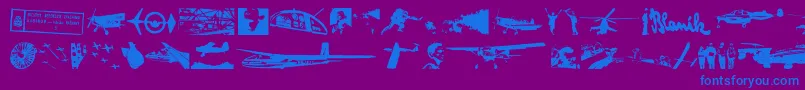 Saiba mais sobre a fonte LetiskovyFlashtrace Fonte LetiskovyFlashtrace – fontes azuis em um fundo violeta