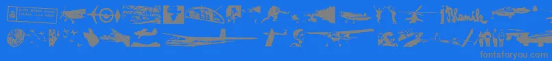 Weitere Informationen zur LetiskovyFlashtrace-Schriftart LetiskovyFlashtrace-Schriftart – Graue Schriften auf blauem Hintergrund