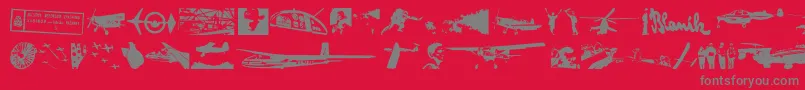 LetiskovyFlashtrace Font – Gray Fonts on Red Background