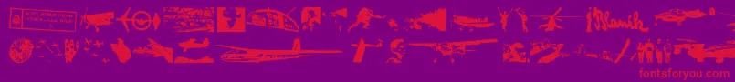 LetiskovyFlashtrace Font – Red Fonts on Purple Background