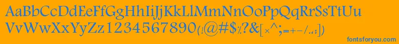 fuente MotkenKKamran – Fuentes Azules Sobre Fondo Naranja