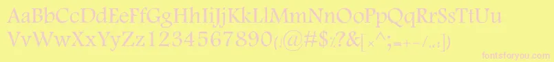 MotkenKKamran Font – Pink Fonts on Yellow Background