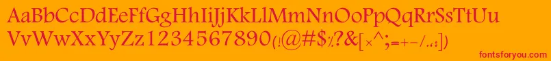 MotkenKKamran Font – Red Fonts on Orange Background