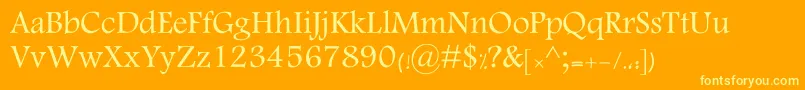 MotkenKKamran Font – Yellow Fonts on Orange Background