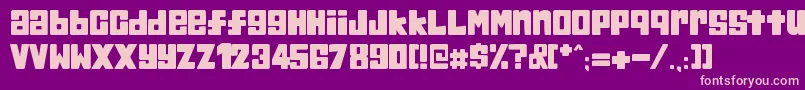 Chum Font – Pink Fonts on Purple Background