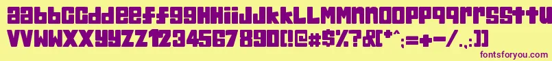 Chum Font – Purple Fonts on Yellow Background