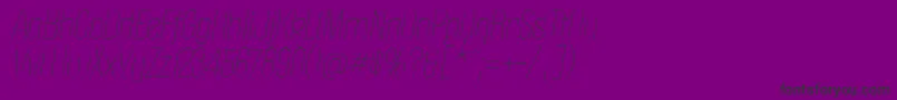 PoliticaLightItalic Font – Black Fonts on Purple Background