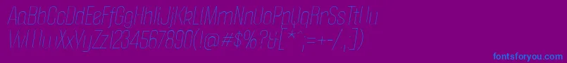 PoliticaLightItalic Font – Blue Fonts on Purple Background