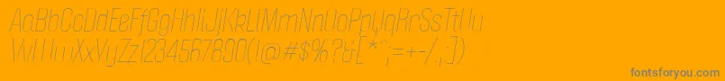 PoliticaLightItalic Font – Gray Fonts on Orange Background