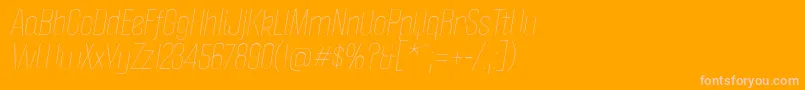 フォントPoliticaLightItalic – オレンジの背景にピンクのフォント