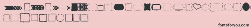 フォントKgflavorandframestwo – ピンクの背景に黒い文字
