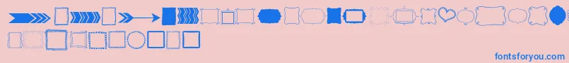Kgflavorandframestwo Font – Blue Fonts on Pink Background