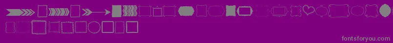 Kgflavorandframestwo Font – Gray Fonts on Purple Background