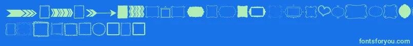 fuente Kgflavorandframestwo – Fuentes Verdes Sobre Fondo Azul