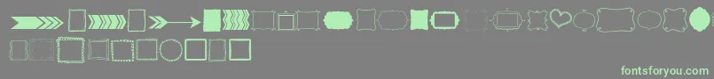 Weitere Informationen zur Kgflavorandframestwo-Schriftart Kgflavorandframestwo-Schriftart – Grüne Schriften auf grauem Hintergrund