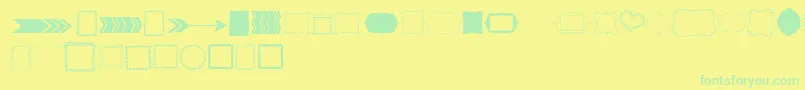 Kgflavorandframestwo Font – Green Fonts on Yellow Background