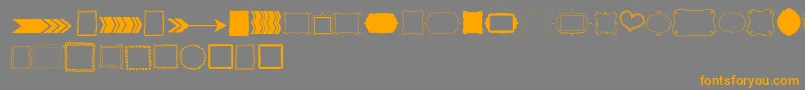 Kgflavorandframestwo Font – Orange Fonts on Gray Background
