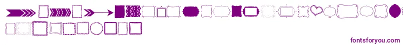 Kgflavorandframestwo-Schriftart – Violette Schriften auf weißem Hintergrund