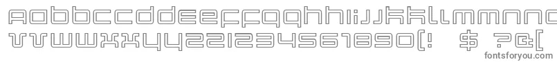Quarko-fontti – harmaat kirjasimet valkoisella taustalla