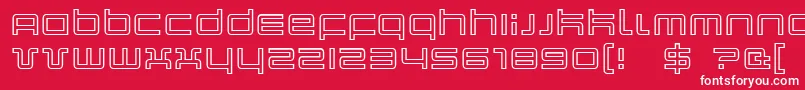 Quarko Font – White Fonts on Red Background