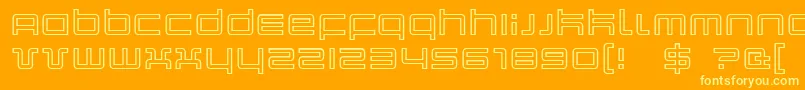 Quarko Font – Yellow Fonts on Orange Background