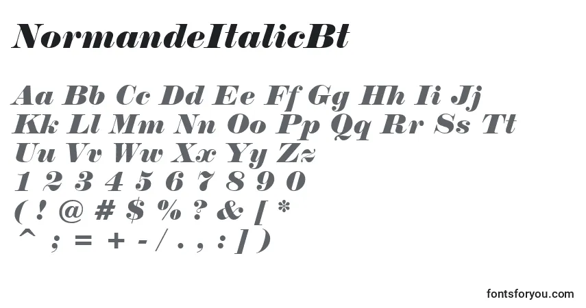 NormandeItalicBt Font – alphabet, numbers, special characters