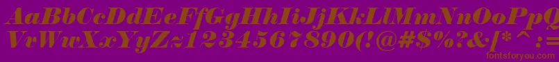 NormandeItalicBt Font – Brown Fonts on Purple Background