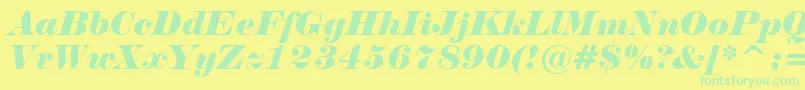 Подробнее о шрифте NormandeItalicBt Шрифт NormandeItalicBt – зелёные шрифты на жёлтом фоне