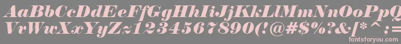 NormandeItalicBt Font – Pink Fonts on Gray Background