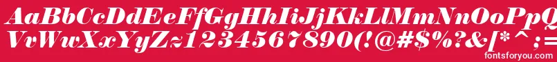 NormandeItalicBt Font – White Fonts on Red Background