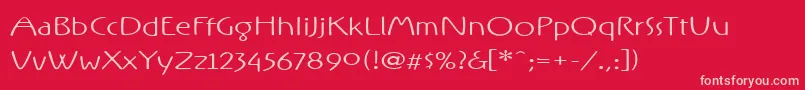 Rxoz Font – Pink Fonts on Red Background