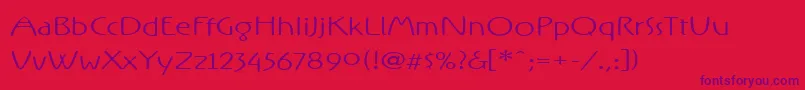 Rxoz Font – Purple Fonts on Red Background