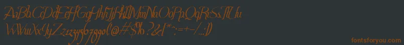 Шрифт Hitalica – коричневые шрифты на чёрном фоне