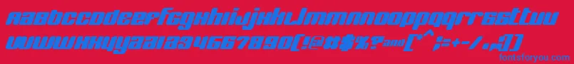 Bnjinx Font – Blue Fonts on Red Background