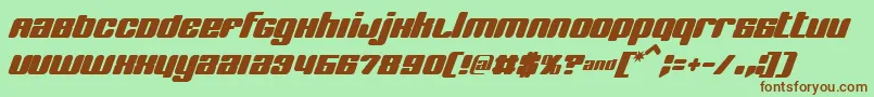Bnjinx-fontti – ruskeat fontit vihreällä taustalla