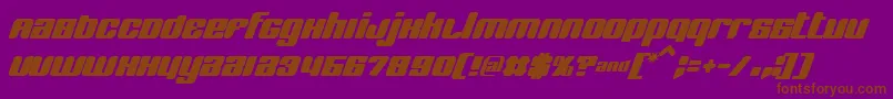 フォントBnjinx – 紫色の背景に茶色のフォント
