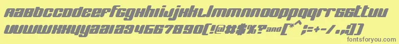 Bnjinx Font – Gray Fonts on Yellow Background