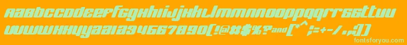 Bnjinx Font – Green Fonts on Orange Background