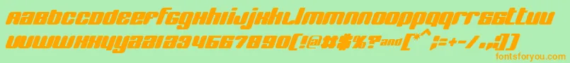 Bnjinx Font – Orange Fonts on Green Background