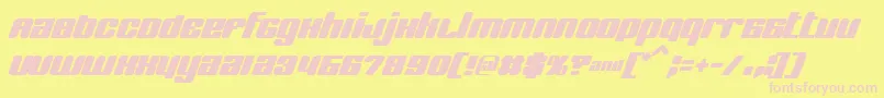 Fonte Bnjinx – fontes rosa em um fundo amarelo