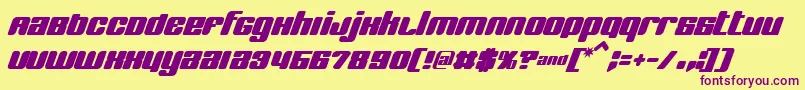 Bnjinx Font – Purple Fonts on Yellow Background