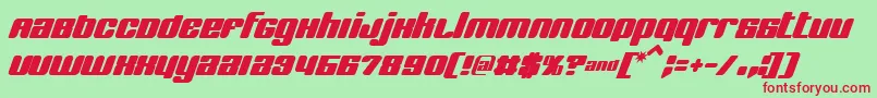 Bnjinx Font – Red Fonts on Green Background