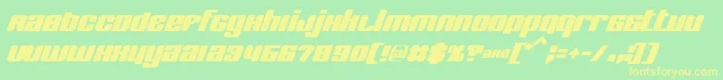 Bnjinx Font – Yellow Fonts on Green Background