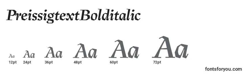 PreissigtextBolditalic Font Sizes