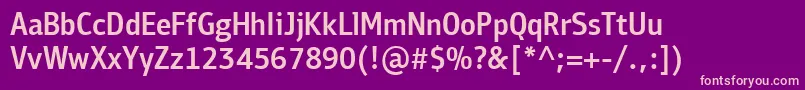 fuente PfbulletinsansproMedium – Fuentes Rosadas Sobre Fondo Morado