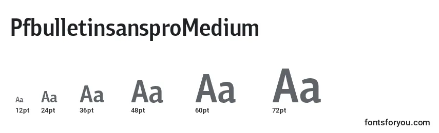 PfbulletinsansproMedium Font Sizes
